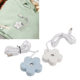 Small Flower USB Humidifier Creative Cute Atomization Mist Maker Portable Waterproof Air Humidifier White Blue