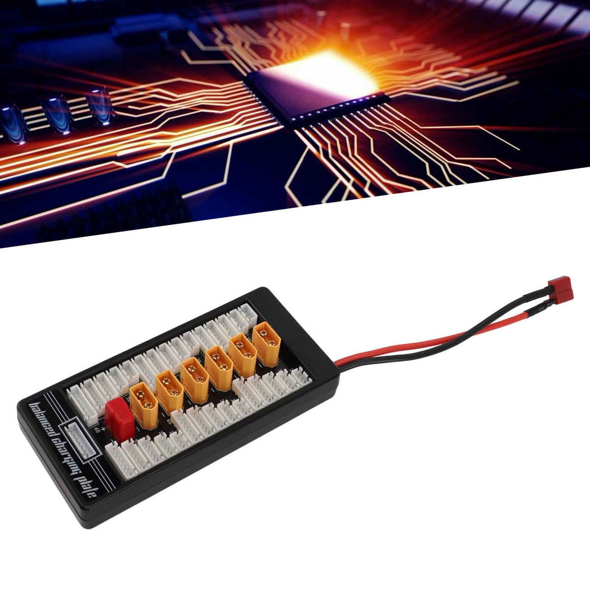 LiPo Charging Board Highly Efficient Stable Safe XT60 Plug Heat Resistant Lipo Parallel Charging Board for Electric Vehicle Toys