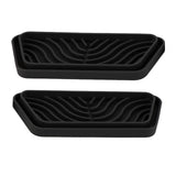 2Pcs Refrigerator Water Drip Tray Catcher Trapezoidal Silicone Refrigerator Drip Tray Catcher for GE for Samsung Black