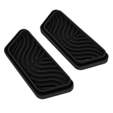 2Pcs Refrigerator Water Drip Tray Catcher Trapezoidal Silicone Refrigerator Drip Tray Catcher for GE for Samsung Black - Side View