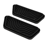 2Pcs Refrigerator Water Drip Tray Catcher Trapezoidal Silicone Refrigerator Drip Tray Catcher for GE for Samsung Black - Top-Down View