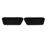 2Pcs Refrigerator Water Drip Tray Catcher Trapezoidal Silicone Refrigerator Drip Tray Catcher for GE for Samsung Black - Rear View