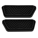 2Pcs Refrigerator Water Drip Tray Catcher Trapezoidal Silicone Refrigerator Drip Tray Catcher for GE for Samsung Black
