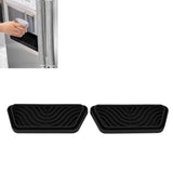 2Pcs Refrigerator Water Drip Tray Catcher Trapezoidal Silicone Refrigerator Drip Tray Catcher for GE for Samsung Black - Extra Image