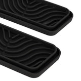 2Pcs Refrigerator Water Drip Tray Catcher Trapezoidal Silicone Refrigerator Drip Tray Catcher for GE for Samsung Black - Extra Image
