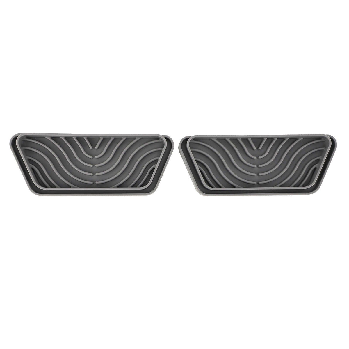 2Pcs Refrigerator Water Drip Tray Catcher Trapezoidal Silicone Refrigerator Drip Tray Catcher for GE for Samsung Grey