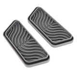 2Pcs Refrigerator Water Drip Tray Catcher Trapezoidal Silicone Refrigerator Drip Tray Catcher for GE for Samsung Grey - Close-Up Angle