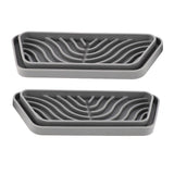 2Pcs Refrigerator Water Drip Tray Catcher Trapezoidal Silicone Refrigerator Drip Tray Catcher for GE for Samsung Grey - Low Angle