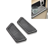 2Pcs Refrigerator Water Drip Tray Catcher Trapezoidal Silicone Refrigerator Drip Tray Catcher for GE for Samsung Grey