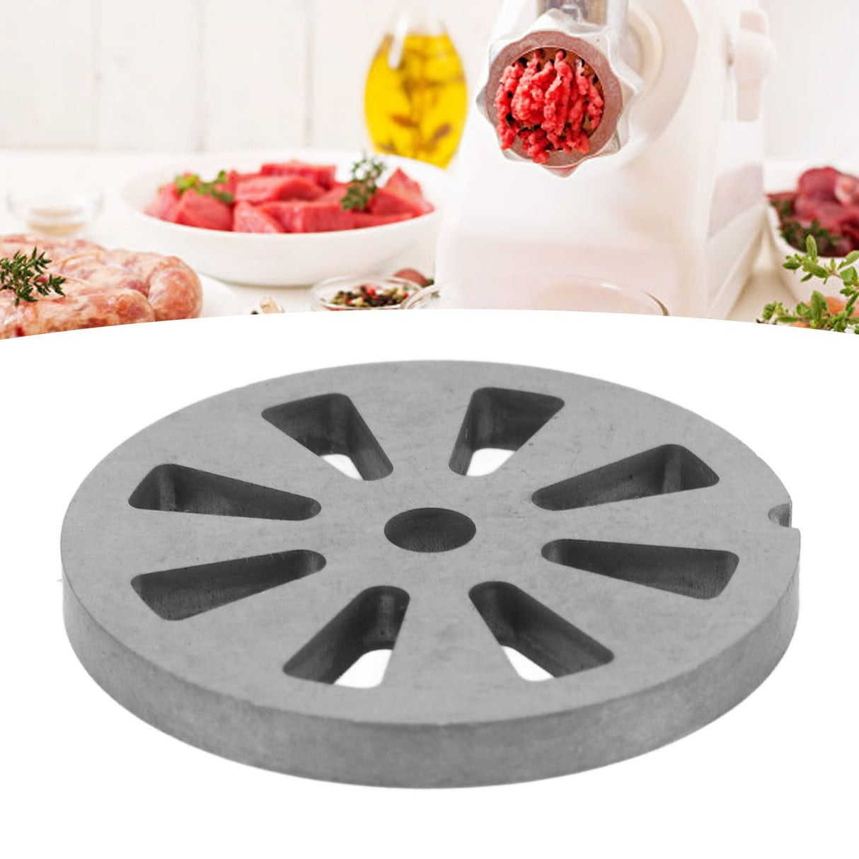 Meat Grinder Blade Plate Fan Hole Stainless Steel Mincer Blades Disc Accessories for Replacement