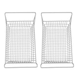 2pcs Freezer Baskets for Chest Freezer Household Wire Storage Basket Bins Organizer with High Low Handles for Kitchen Pantry Cabinet 50x24cm / 19.7x9.4in