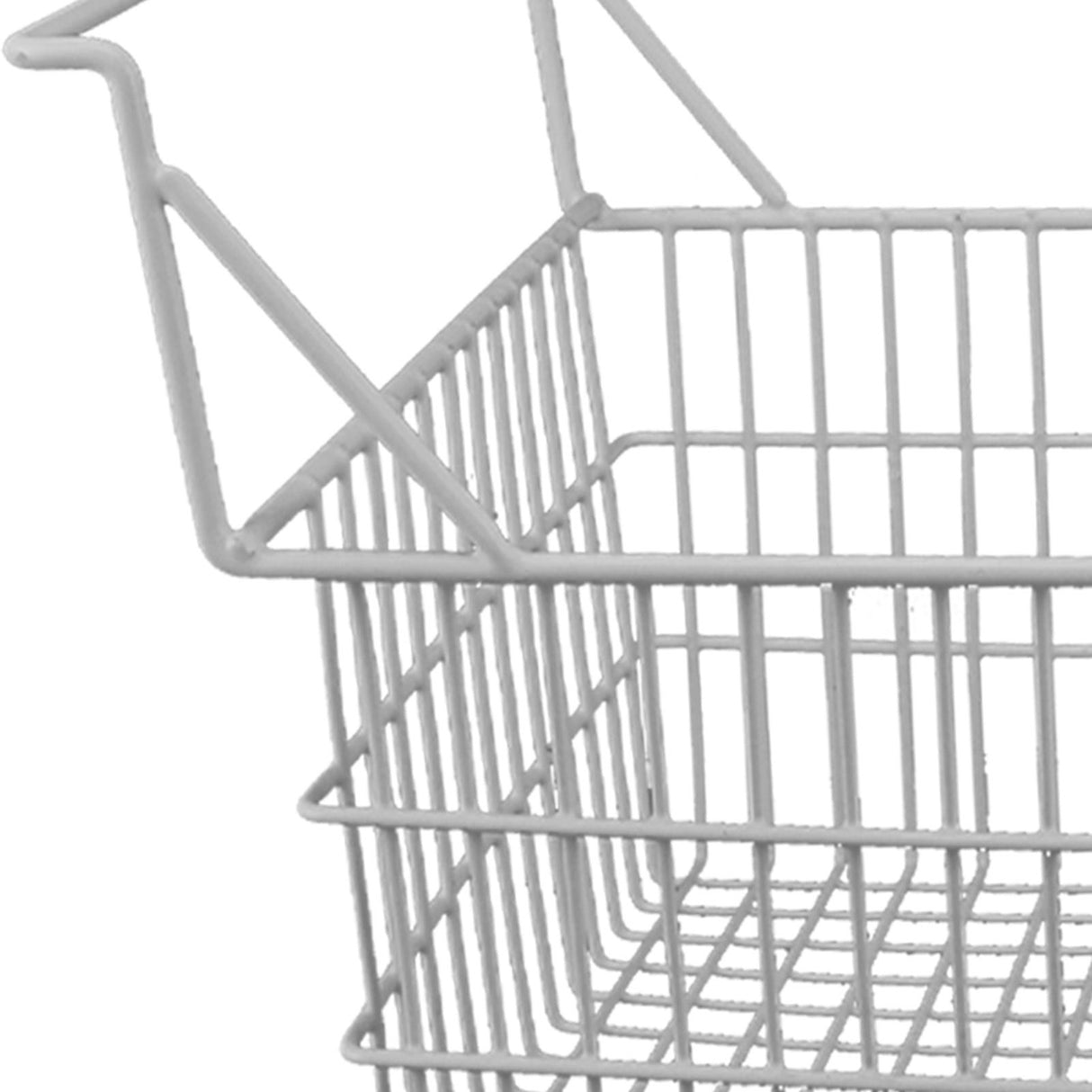 2pcs Freezer Baskets for Chest Freezer Household Wire Storage Basket Bins Organizer with High Low Handles for Kitchen Pantry Cabinet 50x24cm / 19.7x9.4in