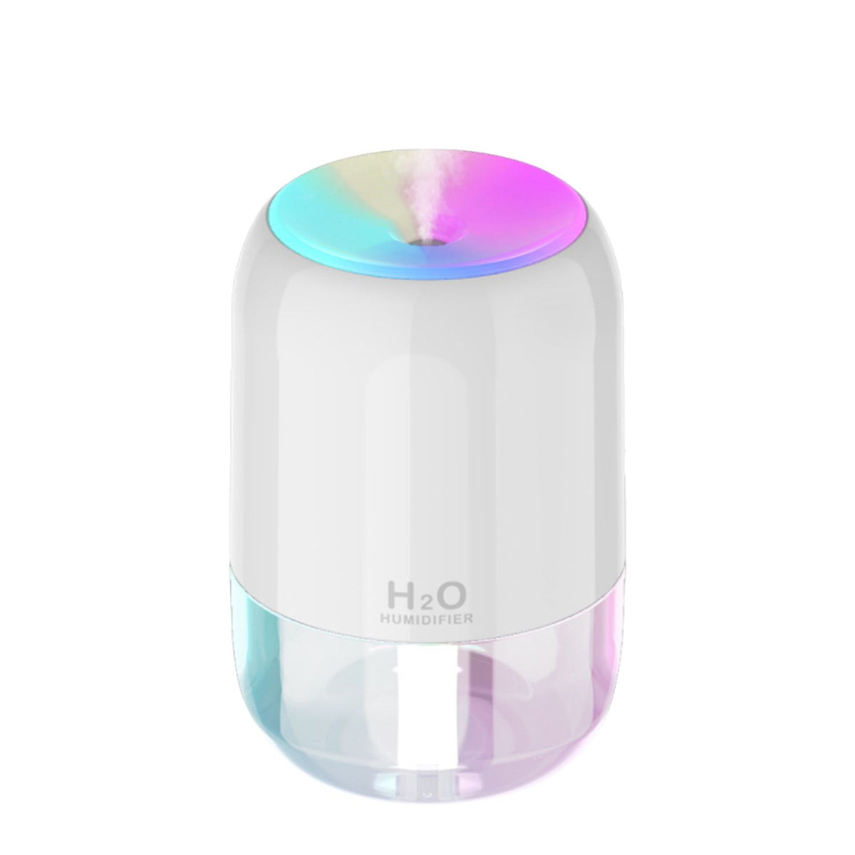 200ml Aromatherapy Diffuser Aroma Diffuser Aromatherapy Machine Mist Humidifier with 7 Colorful Ambient Lights for Household Bedroom Car Desktop White