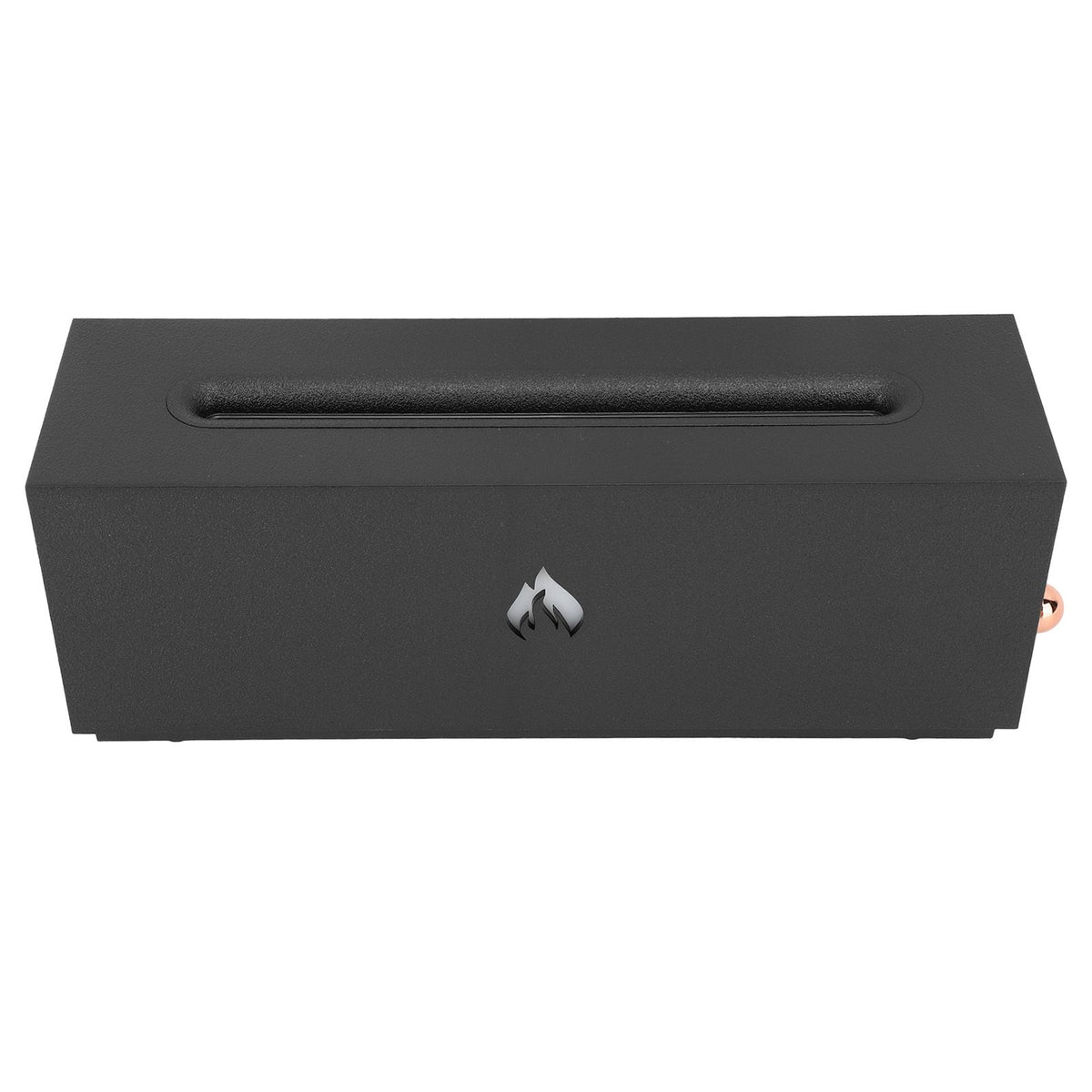 Flame Air Diffuser 3D Fireplace Appearance Multi Colored Fire Automatic Power Off Protection 320ml Silent Flame Mist Air Humidifier for Bedroom Office Black