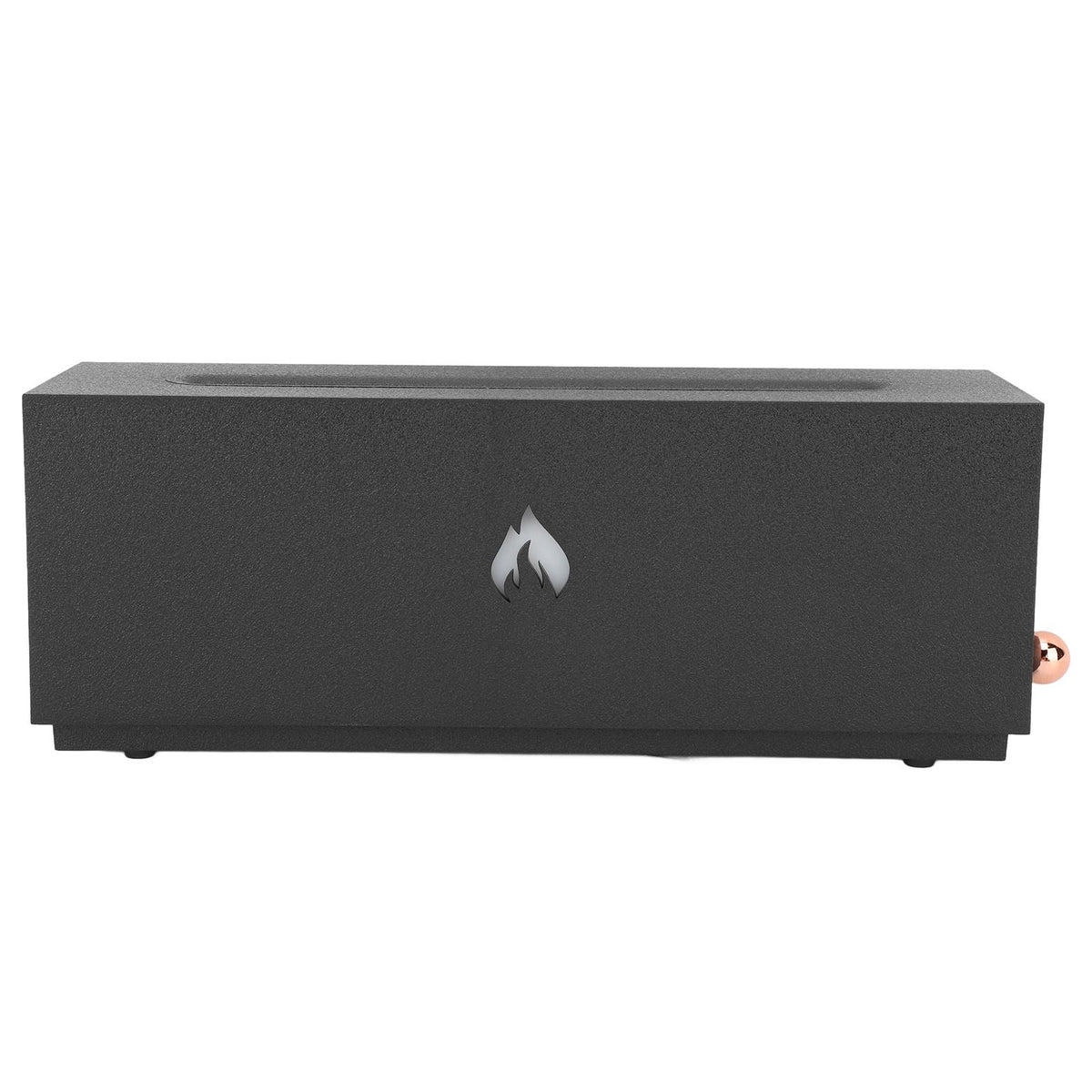 Flame Air Diffuser 3D Fireplace Appearance Multi Colored Fire Automatic Power Off Protection 320ml Silent Flame Mist Air Humidifier for Bedroom Office Black