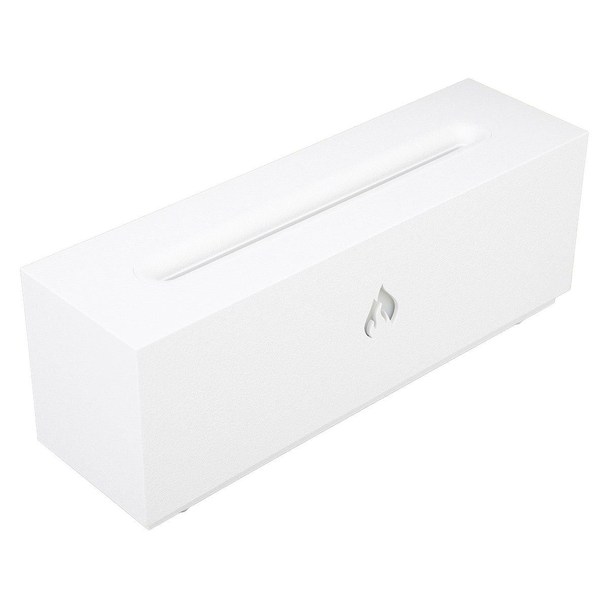 Flame Air Diffuser 3D Fireplace Appearance Multi Colored Fire Automatic Power Off Protection 320ml Silent Flame Mist Air Humidifier for Bedroom Office White