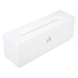 Flame Air Diffuser 3D Fireplace Appearance Multi Colored Fire Automatic Power Off Protection 320ml Silent Flame Mist Air Humidifier for Bedroom Office White - Rear View