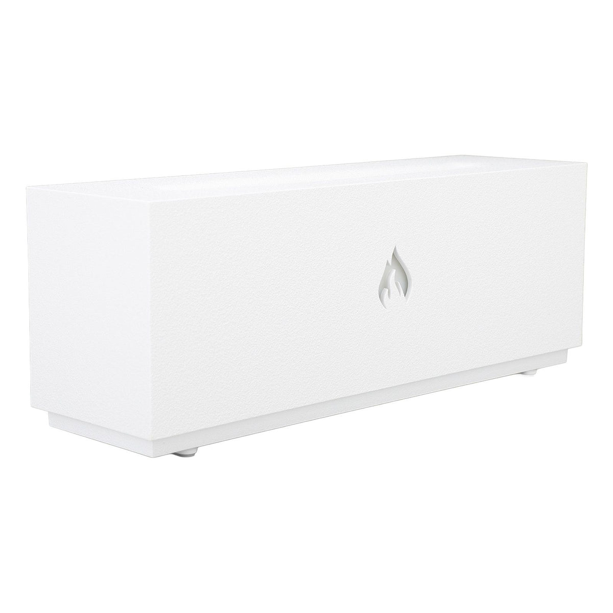Flame Air Diffuser 3D Fireplace Appearance Multi Colored Fire Automatic Power Off Protection 320ml Silent Flame Mist Air Humidifier for Bedroom Office White
