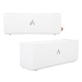 Flame Air Diffuser 3D Fireplace Appearance Multi Colored Fire Automatic Power Off Protection 320ml Silent Flame Mist Air Humidifier for Bedroom Office White - Low Angle