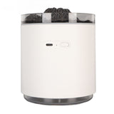 Aromatherapy Mist Diffuser Intelligent Multifunctional Timing Atomizing Flame Humidifier for Bedroom Living Room Black - Rear View