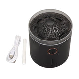 Aromatherapy Mist Diffuser Intelligent Multifunctional Timing Atomizing Flame Humidifier for Bedroom Living Room White