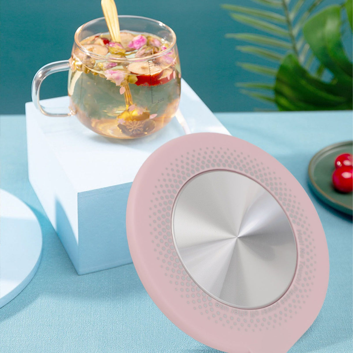 Electric Cup Warmer USB Automatic Power Off 55°C 8cm Electric Mug Heating Pad for Heating Coffee Beverages Milk Tea Hot Chocolate