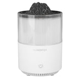 Essential Oil Diffuser Humidifier Simulation Volcano 200ml with Colorful Light Low Noise Desktop Humidifier for Home Bedroom Office White
