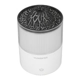 Essential Oil Diffuser Humidifier Simulation Volcano 200ml with Colorful Light Low Noise Desktop Humidifier for Home Bedroom Office White - 45-Degree Angle