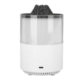 Essential Oil Diffuser Humidifier Simulation Volcano 200ml with Colorful Light Low Noise Desktop Humidifier for Home Bedroom Office White