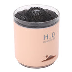 Essential Oil Diffuser Large Capacity Colorful Volcano Appearance Night Light Aromatherapy Oil Humidity Diffuser Pink