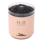 Essential Oil Diffuser Large Capacity Colorful Volcano Appearance Night Light Aromatherapy Oil Humidity Diffuser Pink