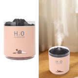 Essential Oil Diffuser Large Capacity Colorful Volcano Appearance Night Light Aromatherapy Oil Humidity Diffuser Pink