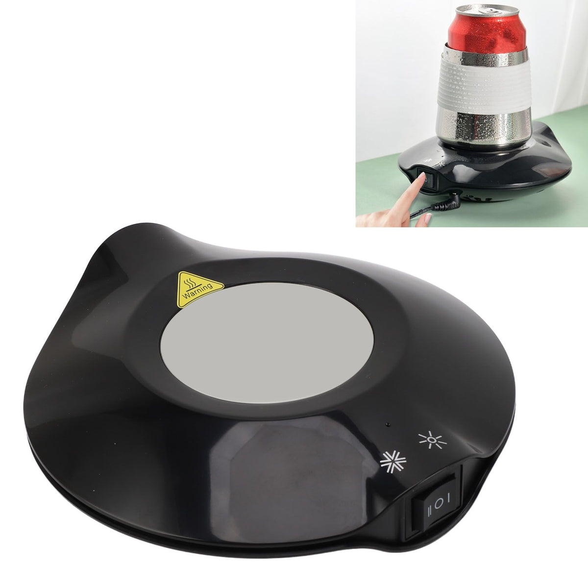 Coffee Cup Heater Cooler 5V‑9V 2A 10W‑18W USB Interface Cold Warm Dual Use Auto Off Portable Cup Warmer for Coffee Beverage Milk Tea