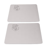 2PCS Coffee Bar Mat Multifunctional Prevent Slip Waterproof Shockproof Absorbent Dish Drying Mat for Kitchen Counter 30x40cm / 11.8x15.7in