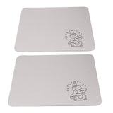 2PCS Coffee Bar Mat Multifunctional Prevent Slip Waterproof Shockproof Absorbent Dish Drying Mat for Kitchen Counter 30x40cm / 11.8x15.7in