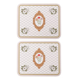 2PCS Coffee Mat Prevent Slip Waterproof Bottom Shockproof Absorbent Dish Drying Mat for Coffee Bar Accessories 50x60cm / 19.7x23.6in