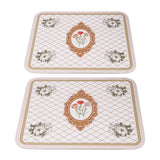 2PCS Coffee Mat Prevent Slip Waterproof Bottom Shockproof Absorbent Dish Drying Mat for Coffee Bar Accessories 50x60cm / 19.7x23.6in - Low Angle