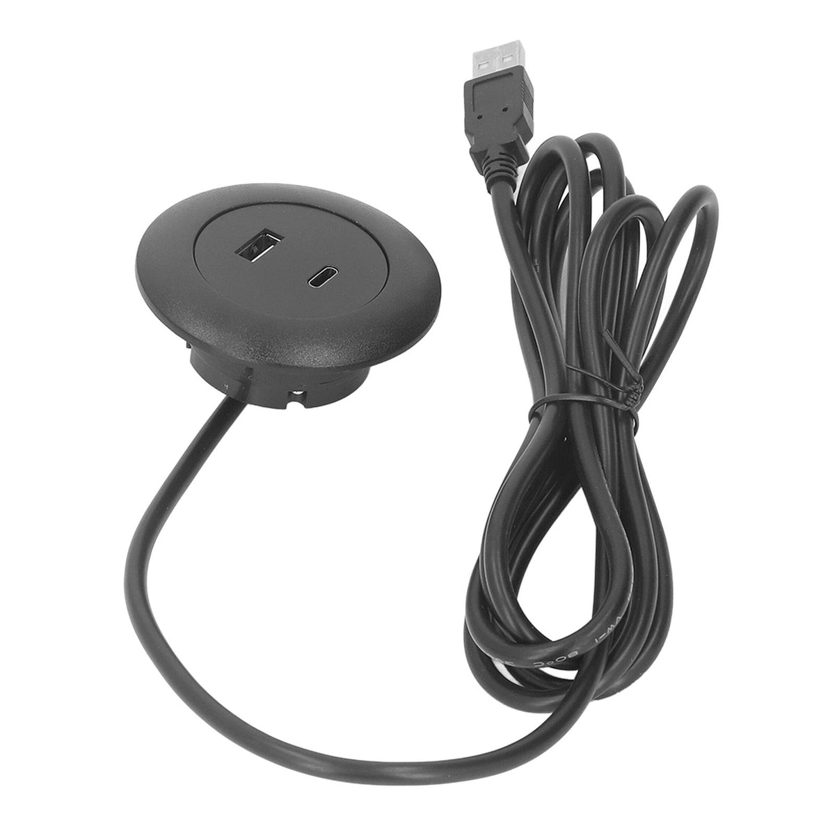 Embedded Charging Round Port Desktop Power Grommet for Sofas Tables Bedside Workbenches Offices Homes 5V Input