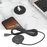 Embedded Charging Round Port Desktop Power Grommet for Sofas Tables Bedside Workbenches Offices Homes 5V Input - Extra Image