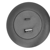Embedded Charging Round Port Desktop Power Grommet for Sofas Tables Bedside Workbenches Offices Homes 5V Input