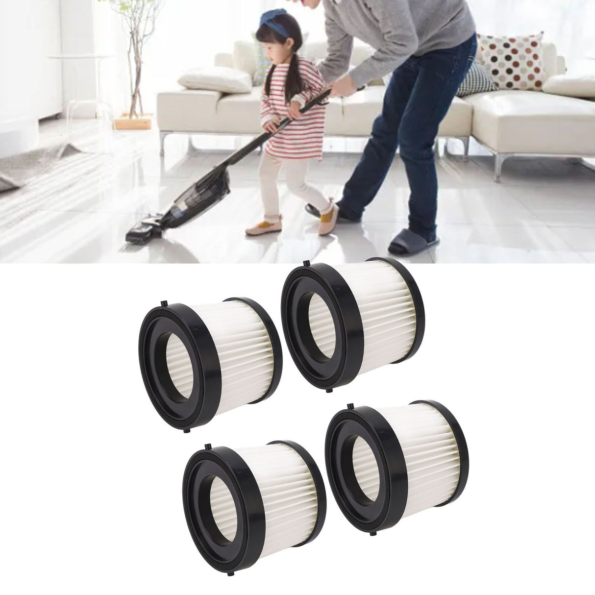 4 Pcs Vacuum Filter Non Woven Fabric Plastic Vacuum Filter Replacement for 49 90 1900 0882 20 49 90 0160 0880 20