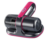 Smart Mite Remover Compact Portable Powerful UV Handheld Vacuum Cleaner Machine for Beds Sofas Carpets Cars Grey Red - Front View