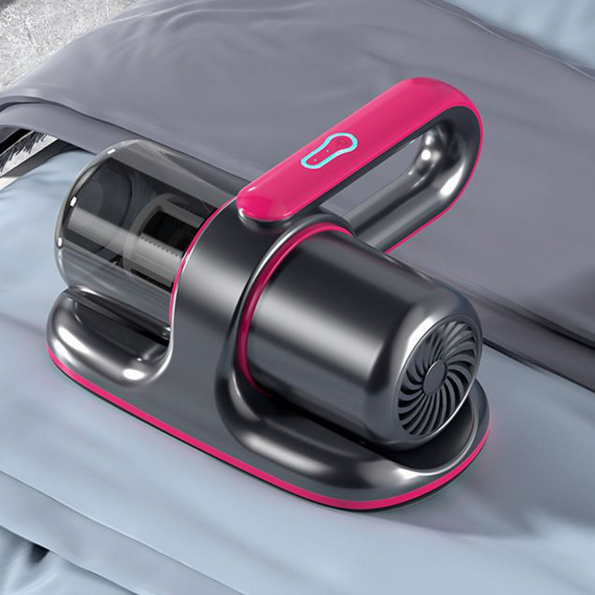 Smart Mite Remover Compact Portable Powerful UV Handheld Vacuum Cleaner Machine for Beds Sofas Carpets Cars Grey Red