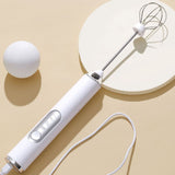 Electric Egg Frother Multifunctional Cordless Handheld Milk Frother for Household Kitchen Baking Coffee White