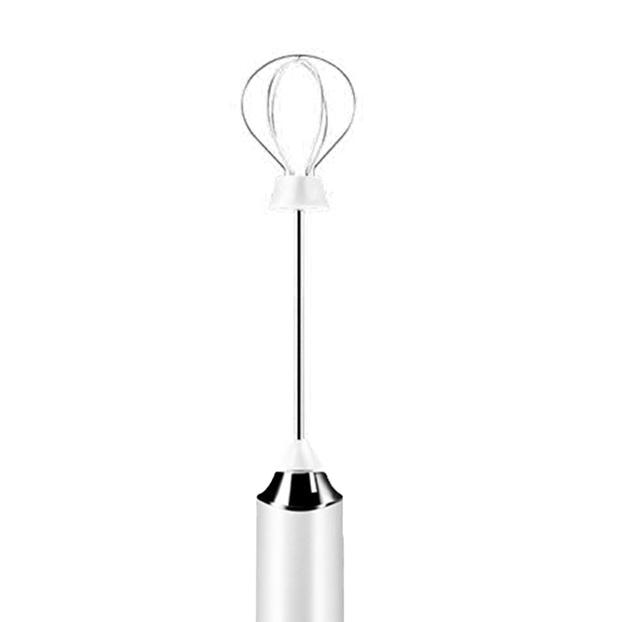 Electric Egg Frother Multifunctional Cordless Handheld Milk Frother for Household Kitchen Baking Coffee White