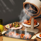 Desktop Range Hood 2 Speed Adjustable Angle Low Noise Portable Mini USB Range Hood for Home Hotpot Electric Cooker Khaki