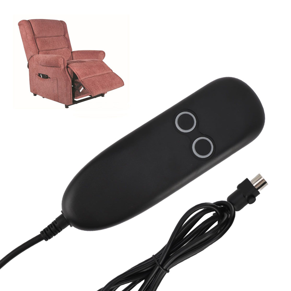 Electric Sofa Controller 2 Button Massage Sofa Controller Recliner Chair Handset for Home Theater Straight 5 Pin