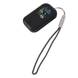5 in 1 Air Quality Monitor Multifunctional Smart Portable CO2 Humidity Temperature Detector for Indoor Home Black - Low Angle