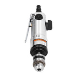 3/8in Chuck Pneumatic Drill StraightType Multifunctional RustProof Durable Industrial Air Drill - Side View