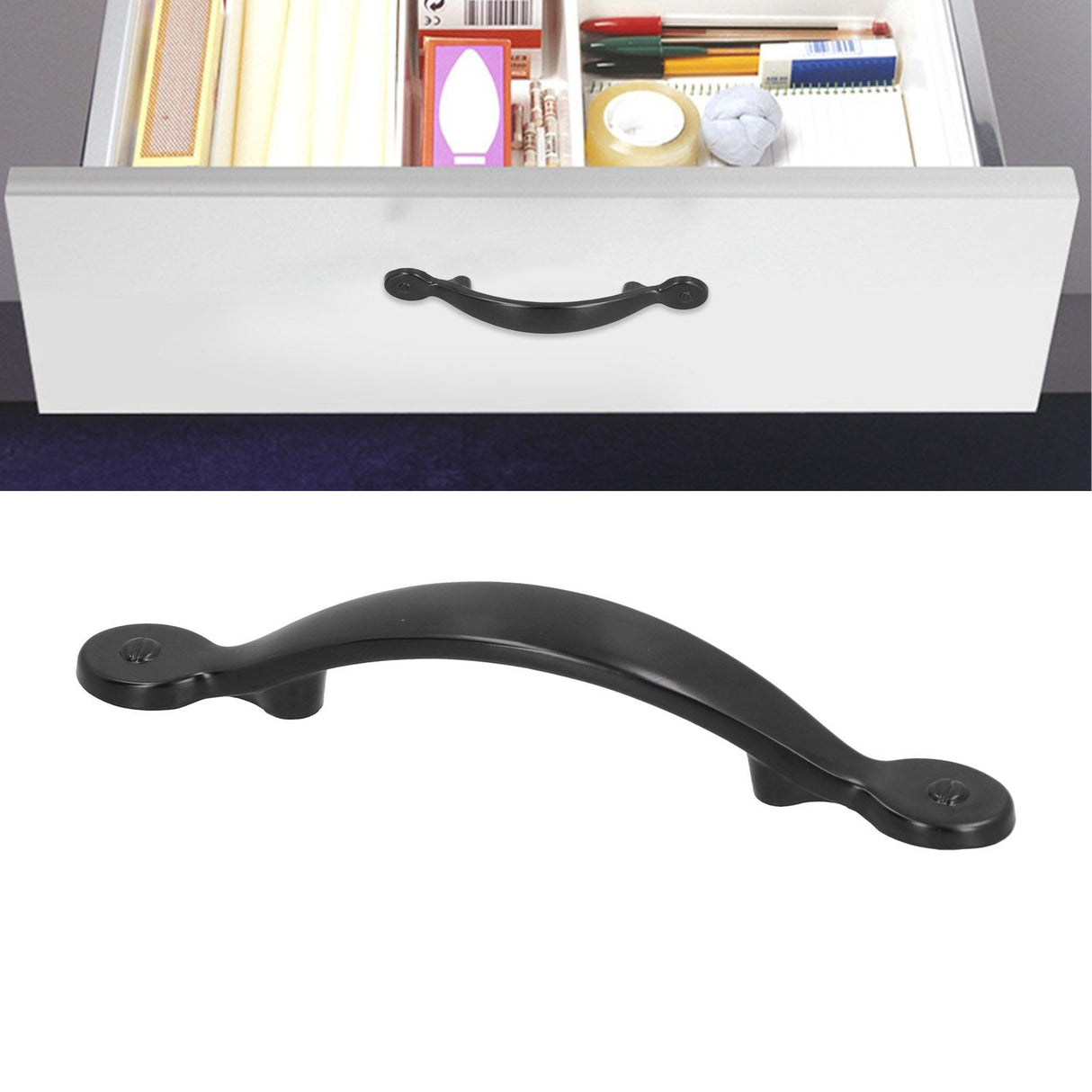 Black Zinc Alloy Handle American Cabinet Hardware Handle Drawer Handle Wardrobe Door Handle Bathroom Handle